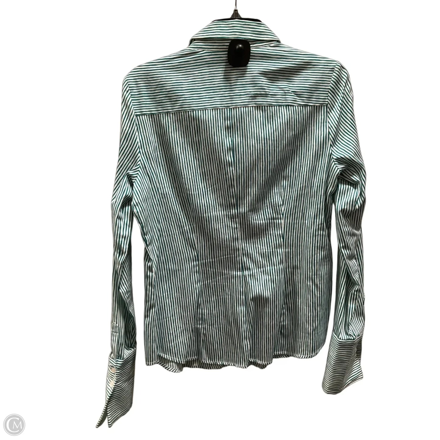 Blouse Long Sleeve By New York And Co In Striped Pattern, Size: M
