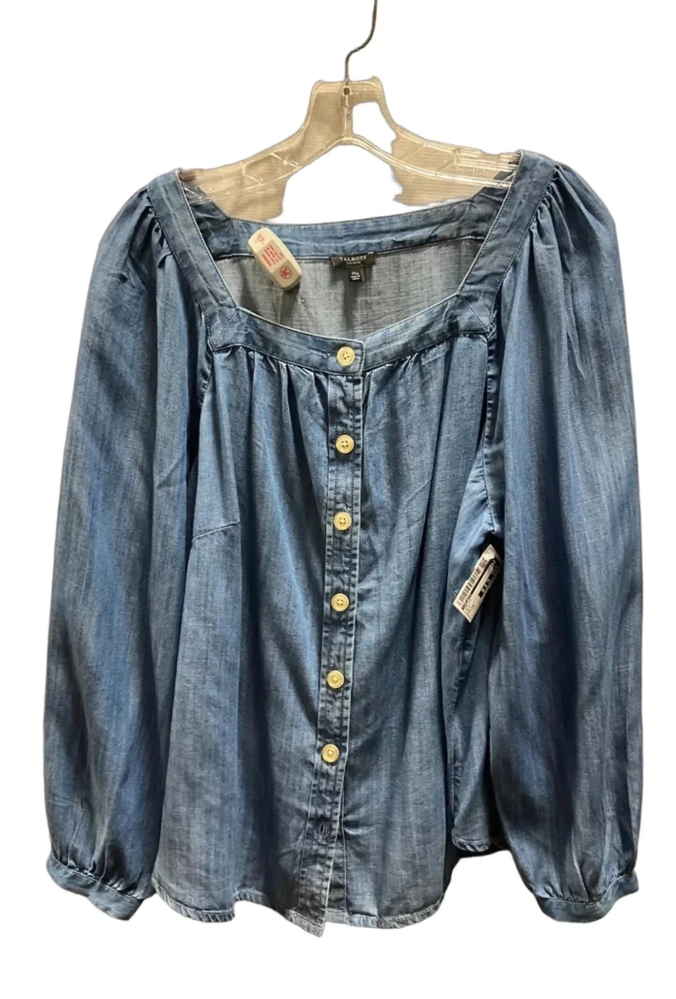 Top Long Sleeve By Talbots In Blue, Size: 1x