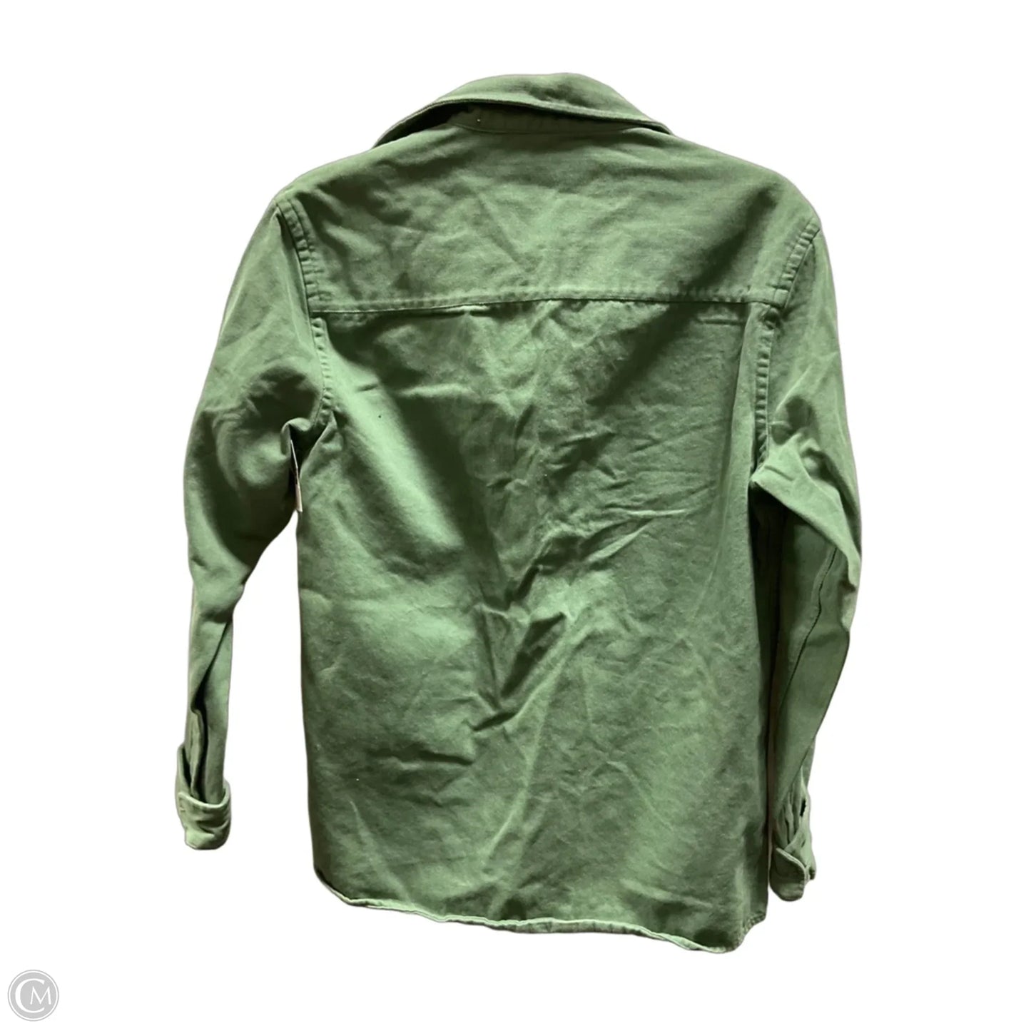 Blouse Long Sleeve By Zara In Green, Size: S
