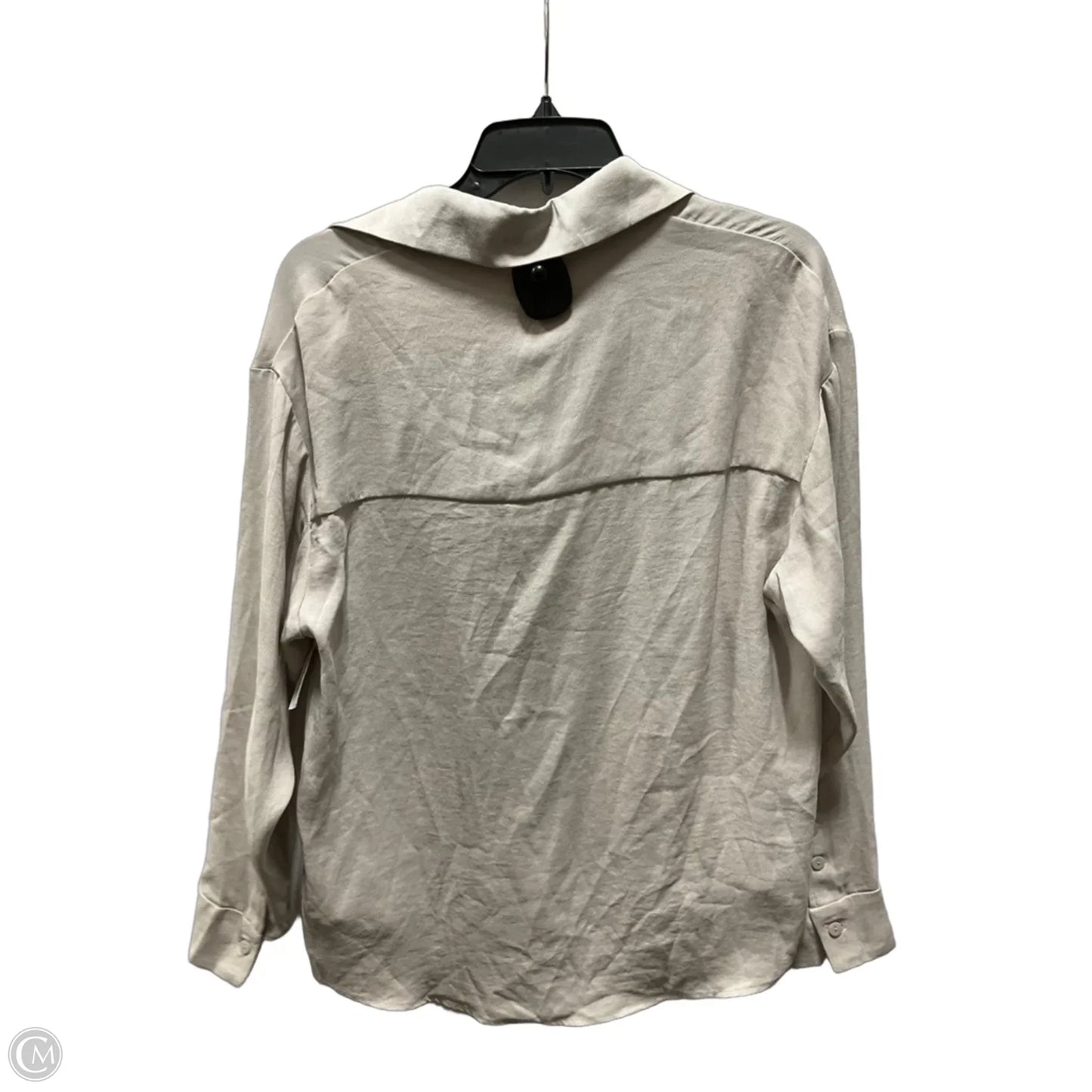 Top Long Sleeve By Mng In Beige, Size: S