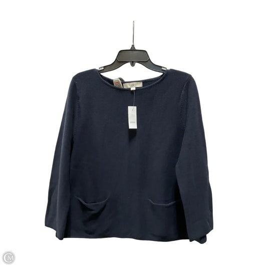 Top Long Sleeve By Loft In Navy, Size: M