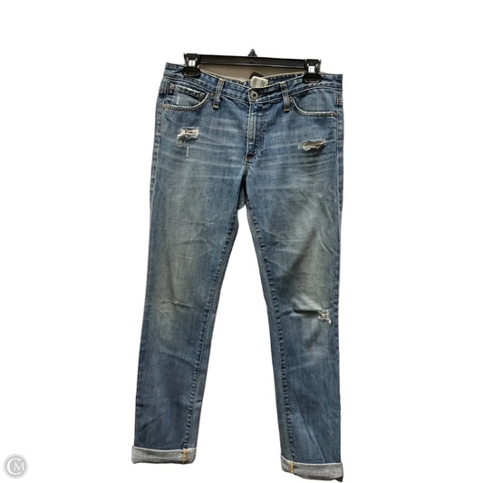 Jeans Straight By Adriano Goldschmied In Blue Denim, Size: 6