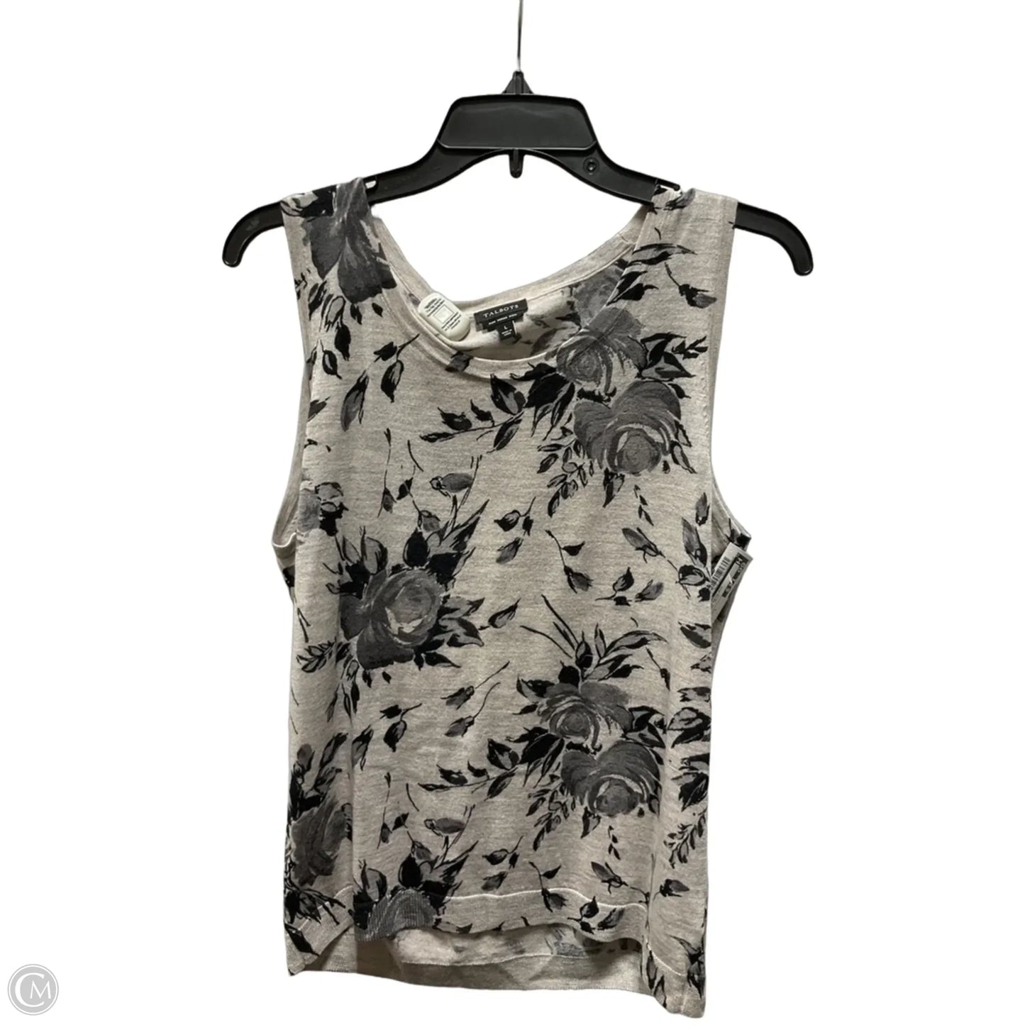 Top Sleeveless By Talbots In Floral Print, Size: L