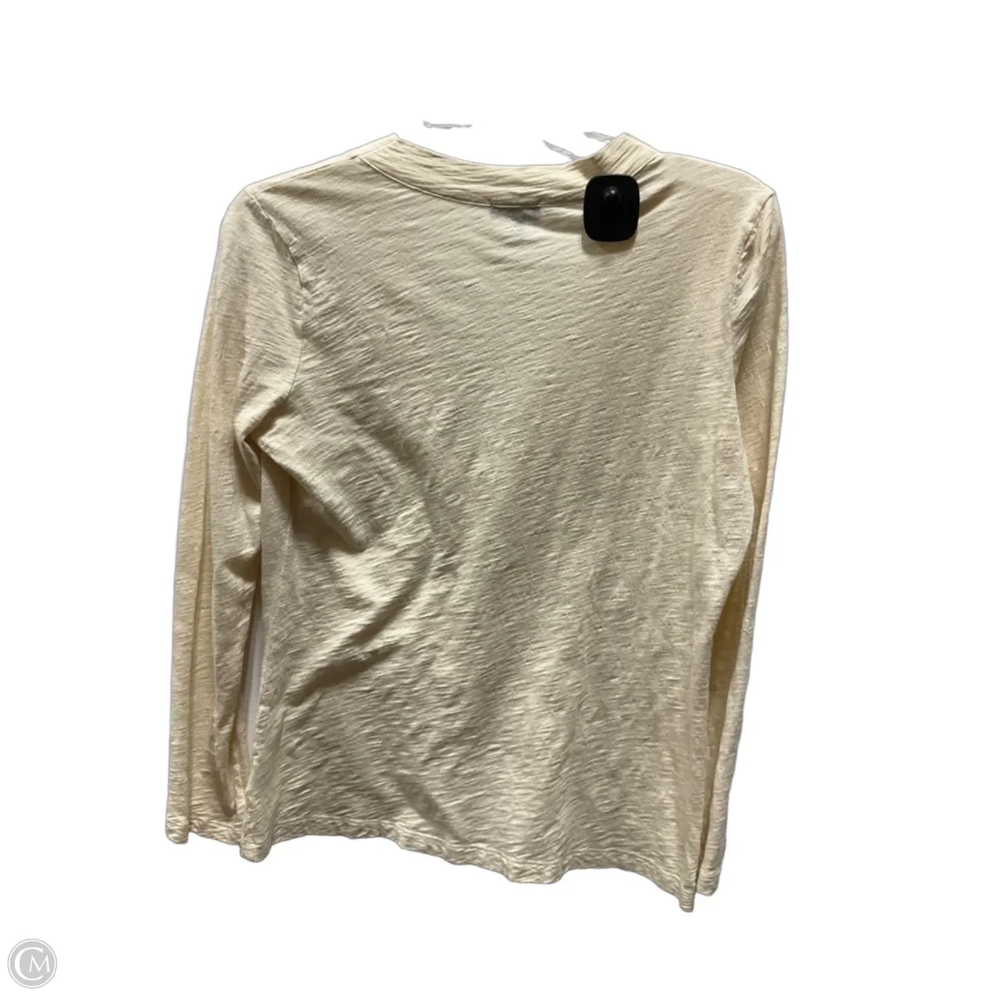 Top Long Sleeve Basic By Talbots In Cream, Size: S
