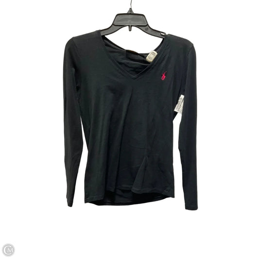 Top Long Sleeve Basic By Polo Ralph Lauren In Black, Size: M