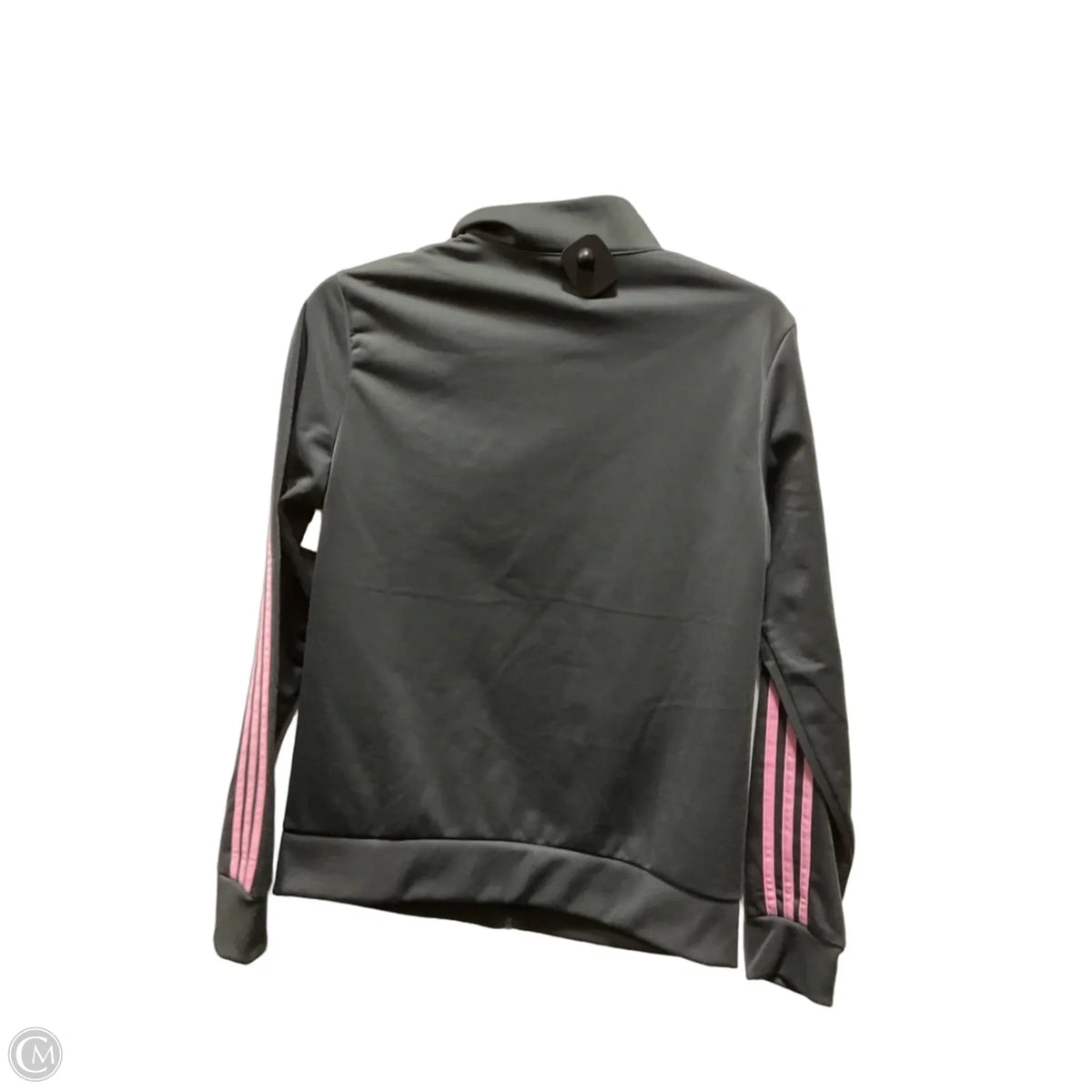 Athletic Jacket By Adidas In Grey, Size: M