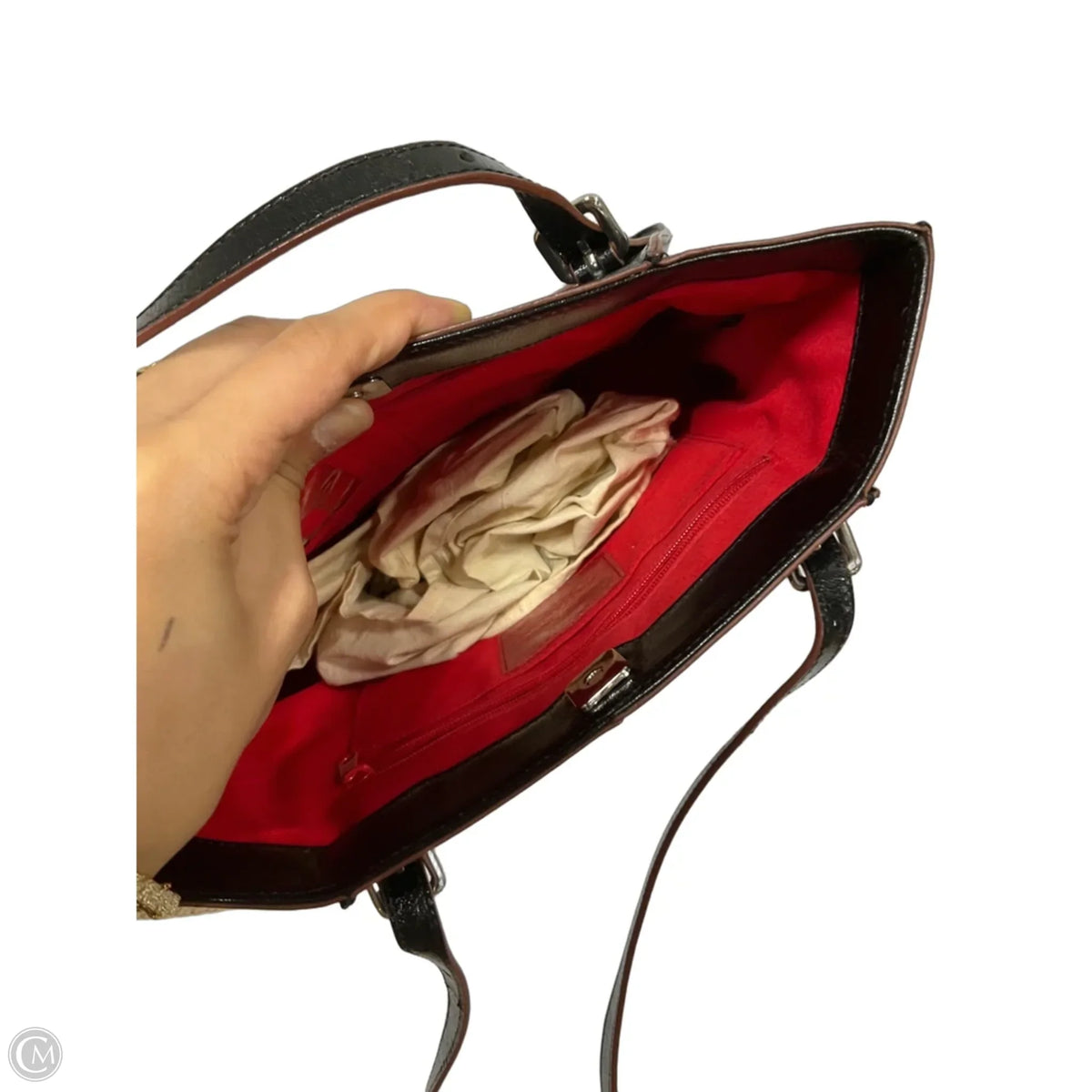 Handbag Leather By Hobo Intl, Size: Large