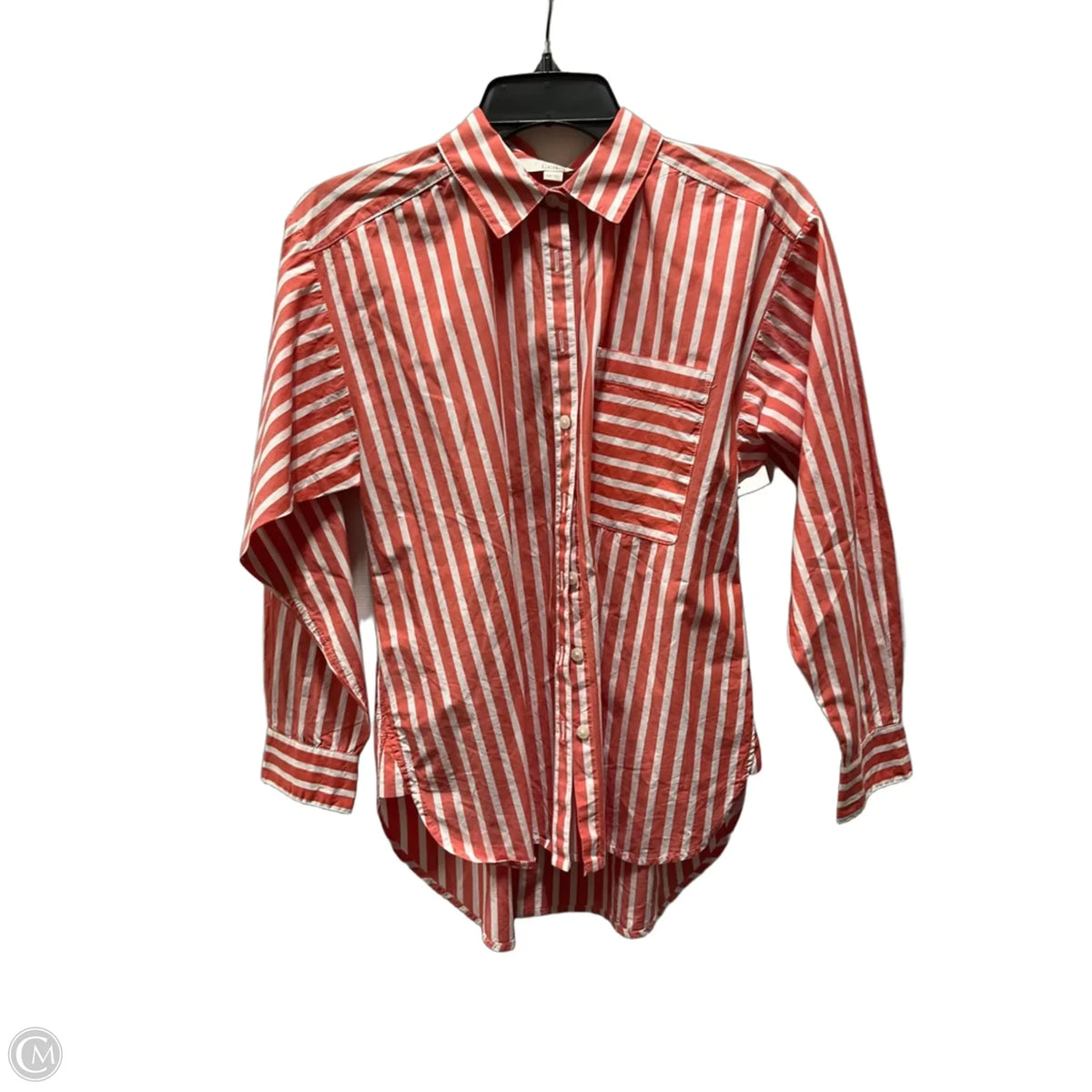 Top Long Sleeve By Loft In Striped Pattern, Size: Xsp