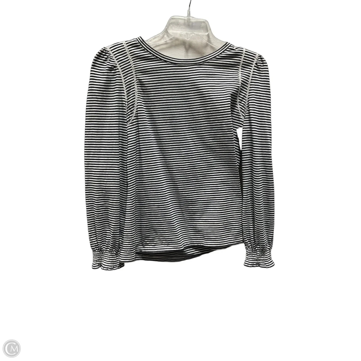 Top Long Sleeve By Talbots In Striped Pattern, Size: M