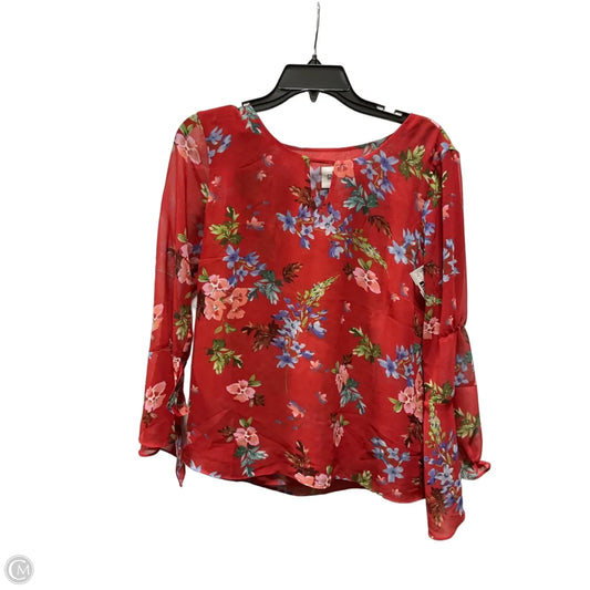 Top Long Sleeve By Cabi In Red, Size: S