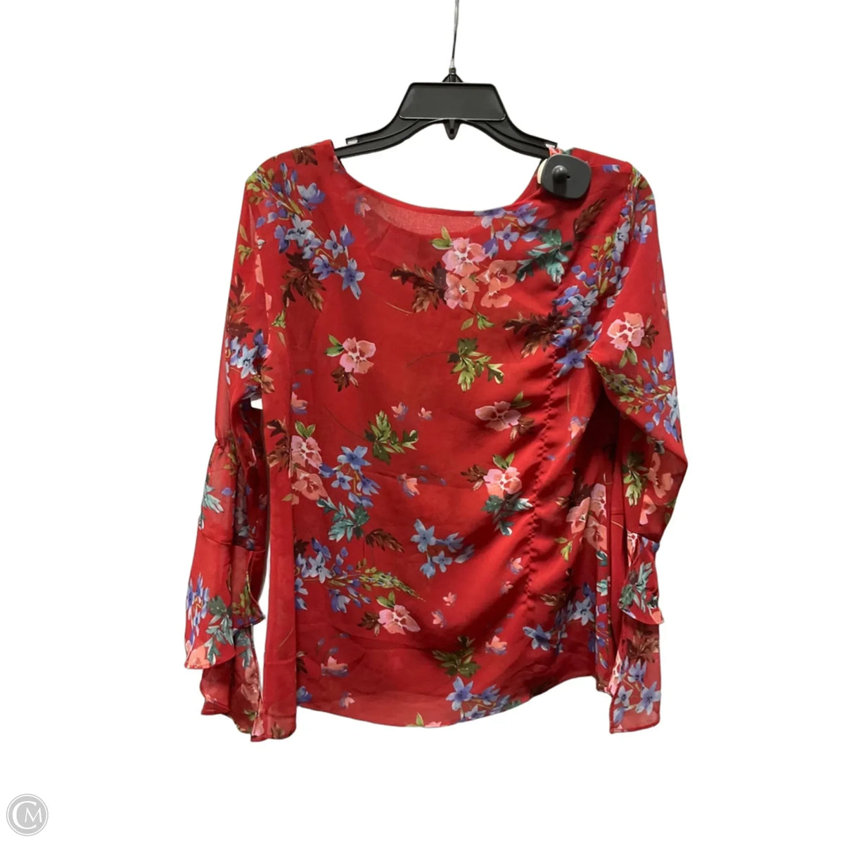 Top Long Sleeve By Cabi In Red, Size: S