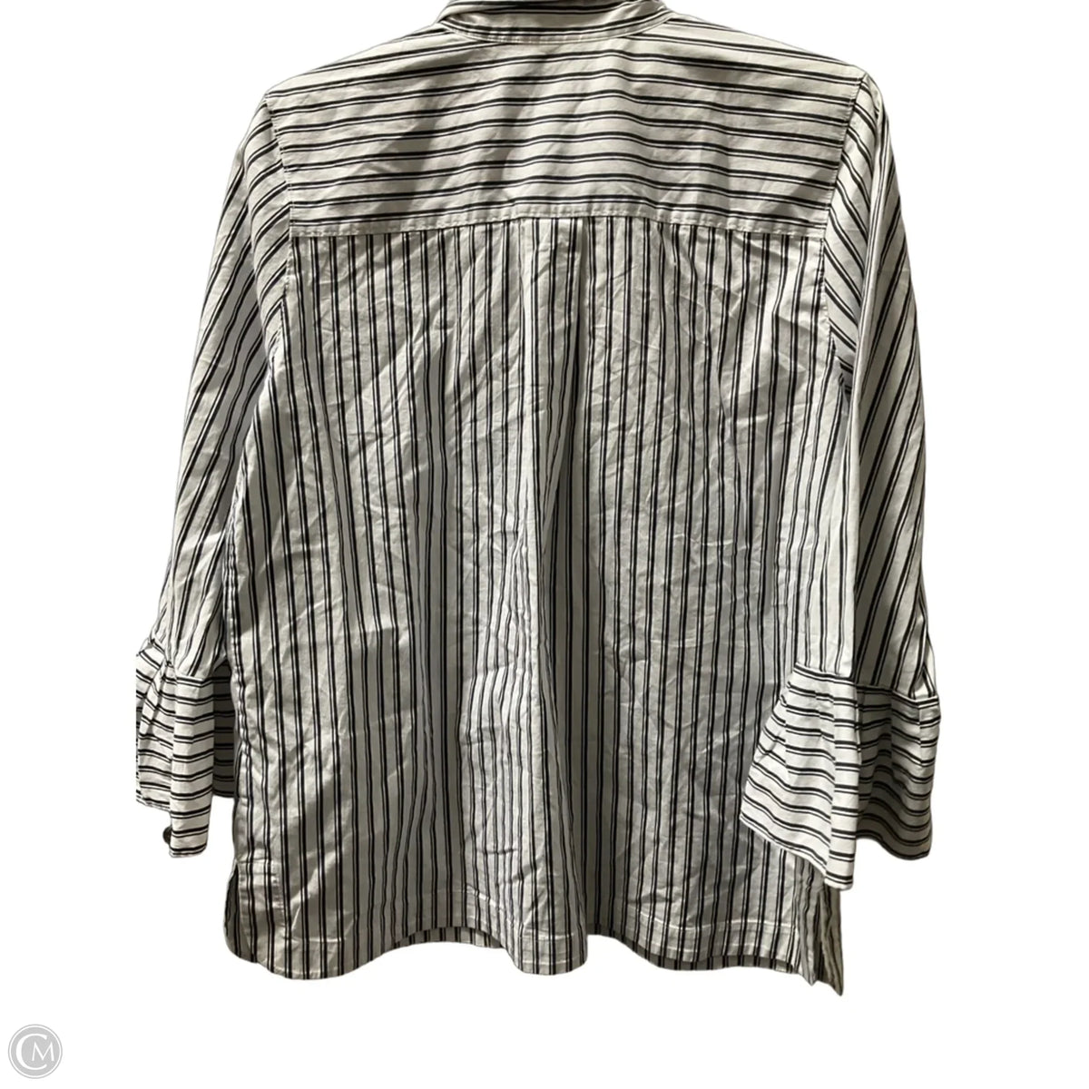 Blouse 3/4 Sleeve By Chicos In Striped Pattern, Size: M