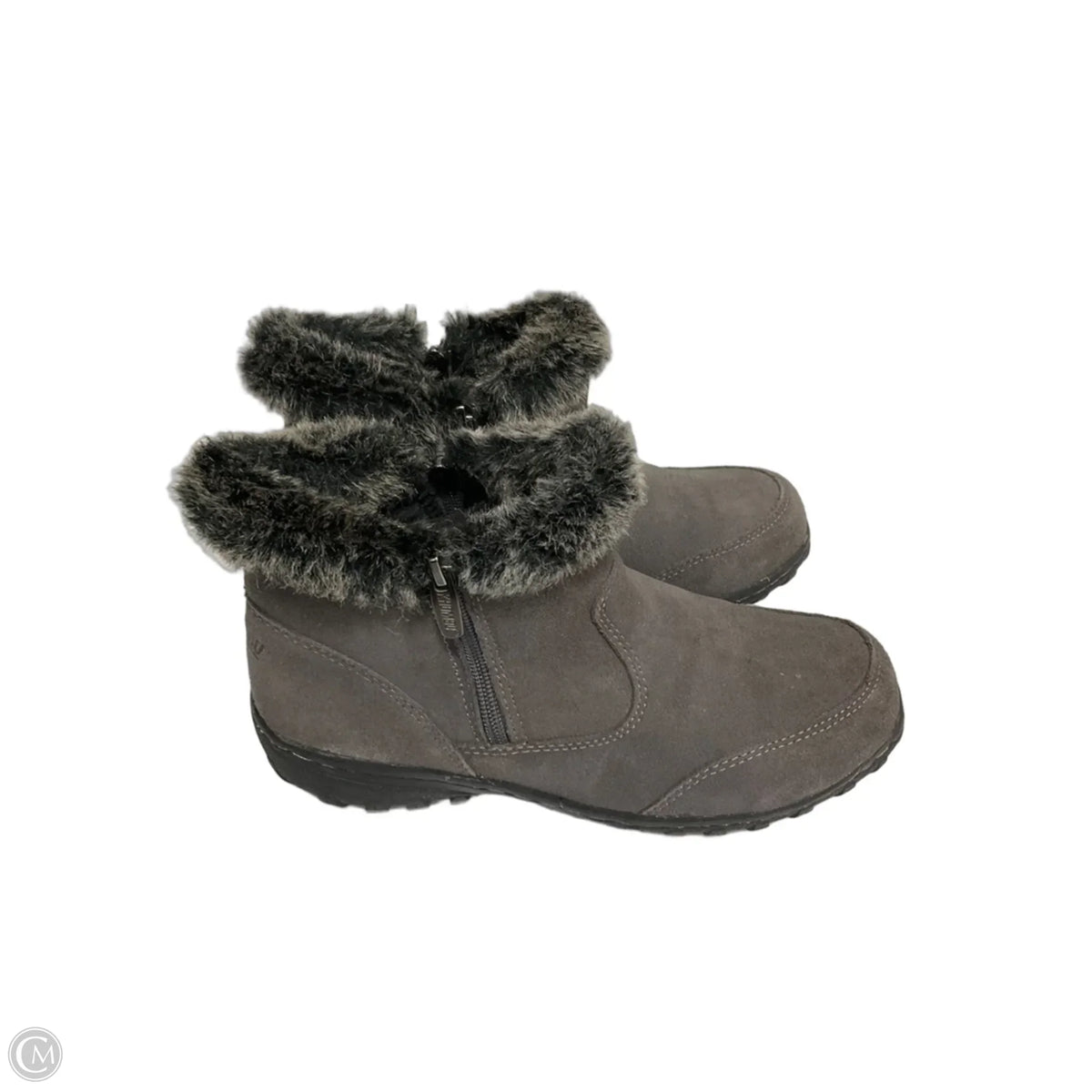 Boots Ankle Flats By Khombu In Grey, Size: 8