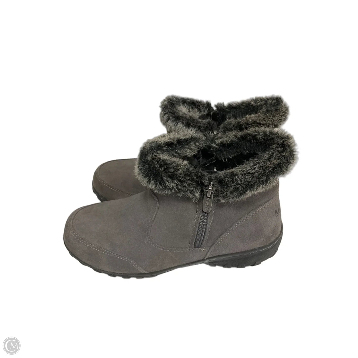 Boots Ankle Flats By Khombu In Grey, Size: 8