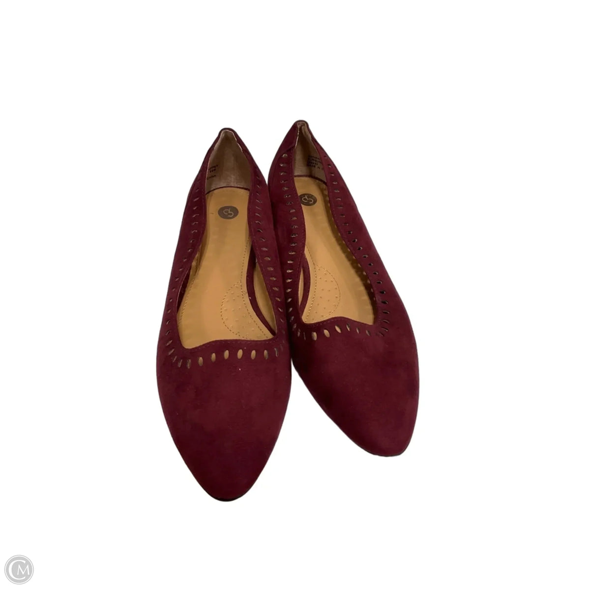 Shoes Flats By Cmf In Maroon, Size: 8.5