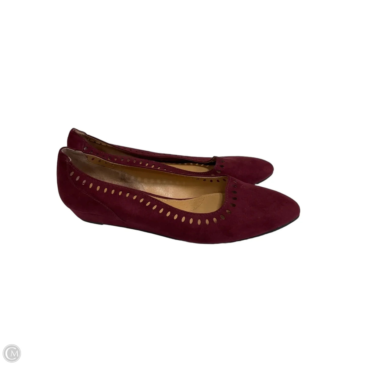 Shoes Flats By Cmf In Maroon, Size: 8.5