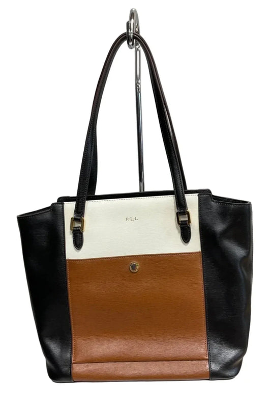 Handbag Leather By Lauren By Ralph Lauren, Size: Medium