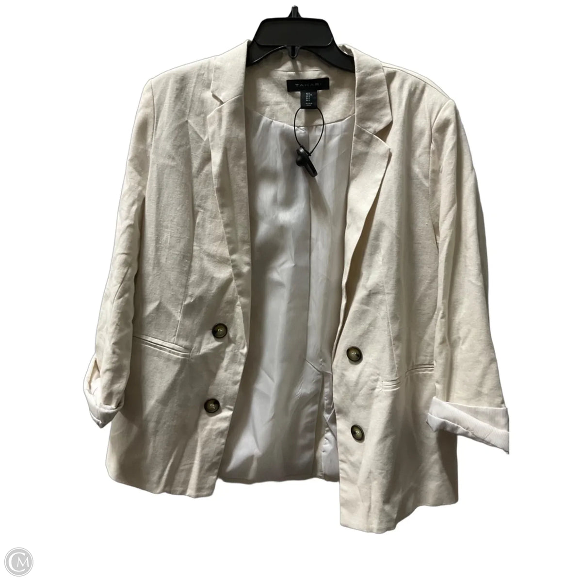 Blazer By Tahari In Cream, Size: L