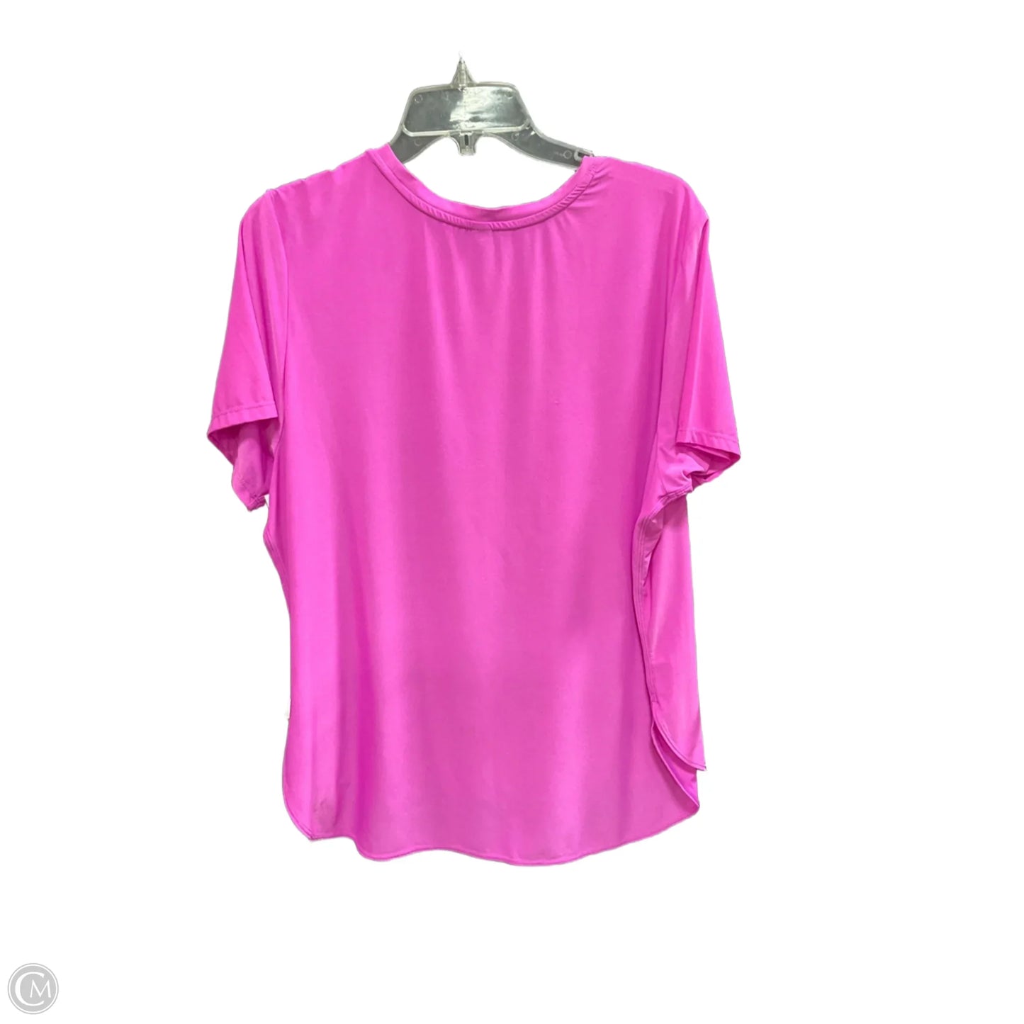 Athletic Top Short Sleeve By Mta Pro In Pink, Size: 1x