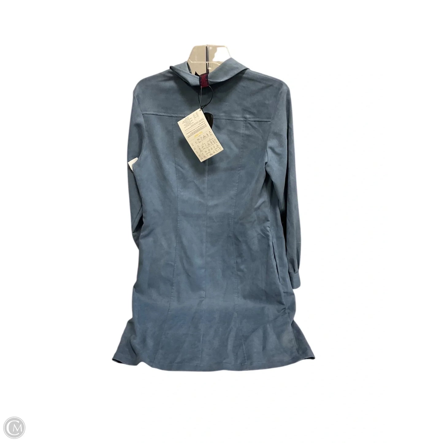 Blouse Long Sleeve By Denim And Co Qvc In Blue, Size: S