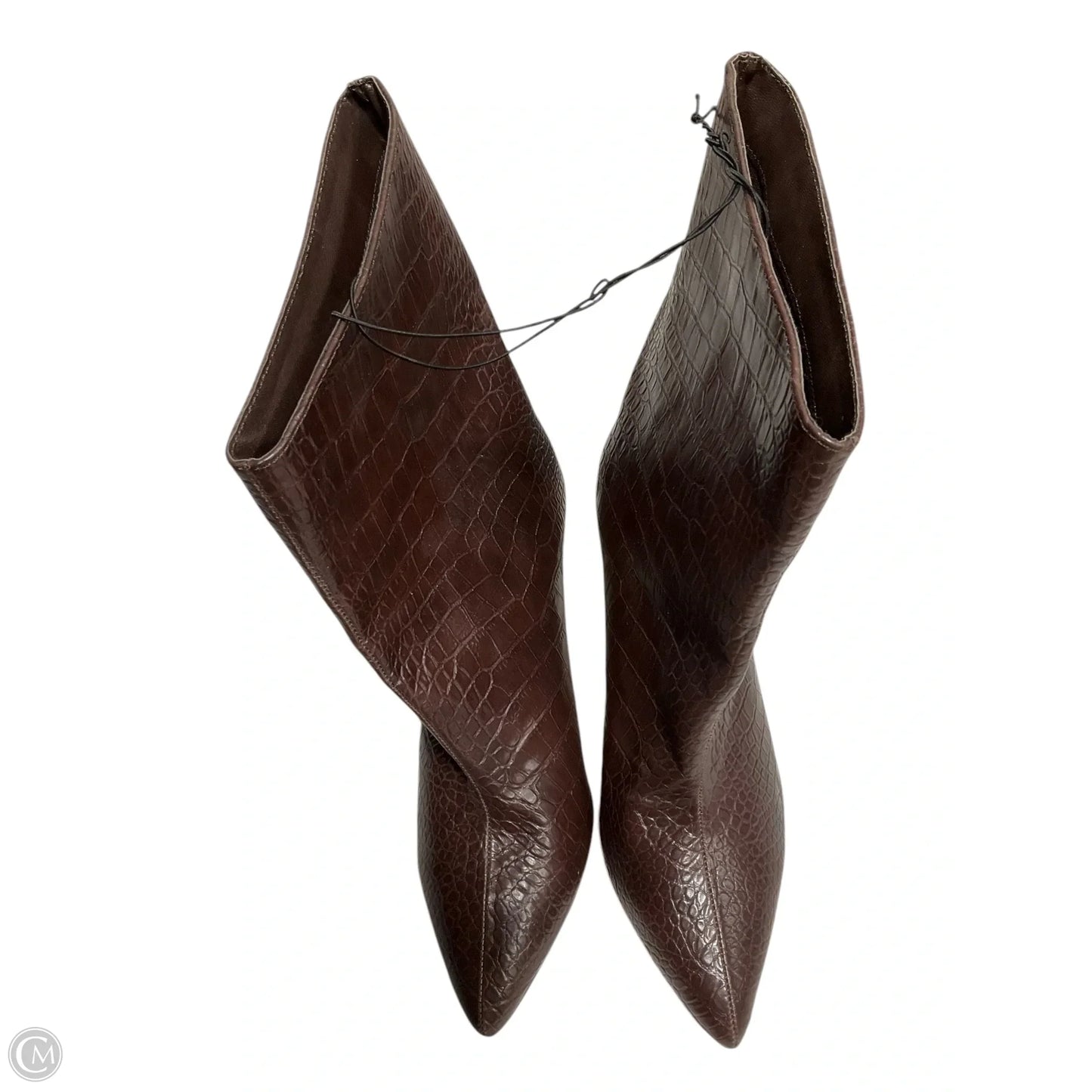 Boots Ankle Heels By Express In Maroon, Size: 7