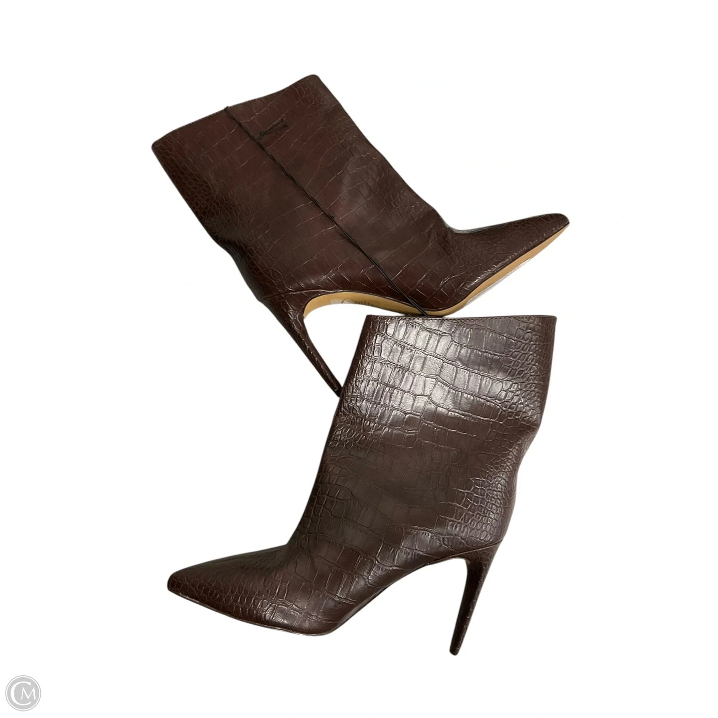 Boots Ankle Heels By Express In Maroon, Size: 7