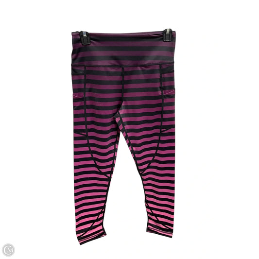 Athletic Leggings By Zyia In Striped Pattern, Size: M