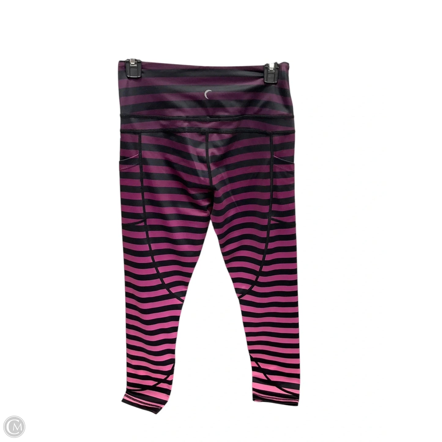 Athletic Leggings By Zyia In Striped Pattern, Size: M