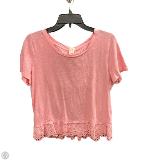 Top Short Sleeve By Talbots In Pink, Size: M