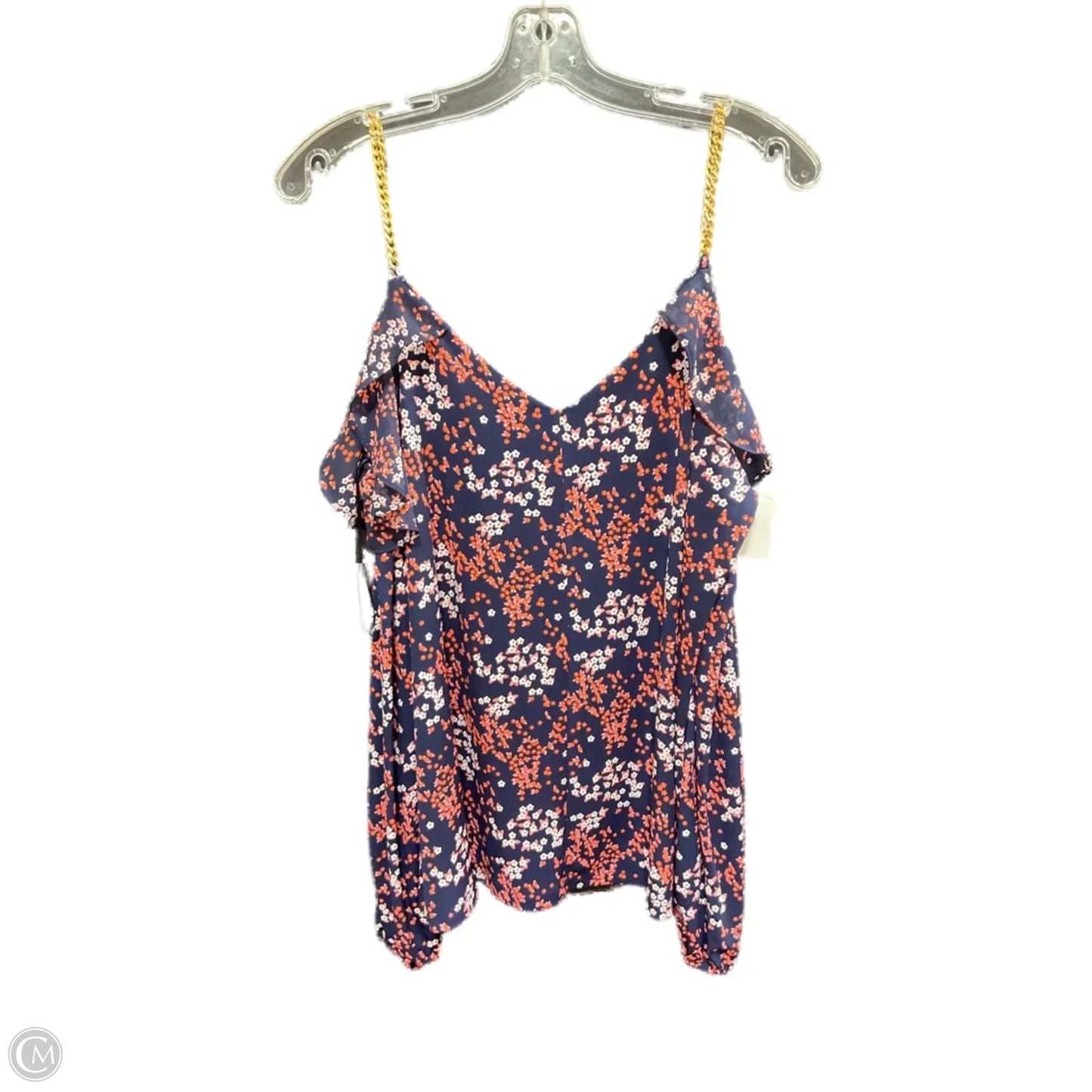 Top Long Sleeve By Michael By Michael Kors In Floral Print, Size: Xl