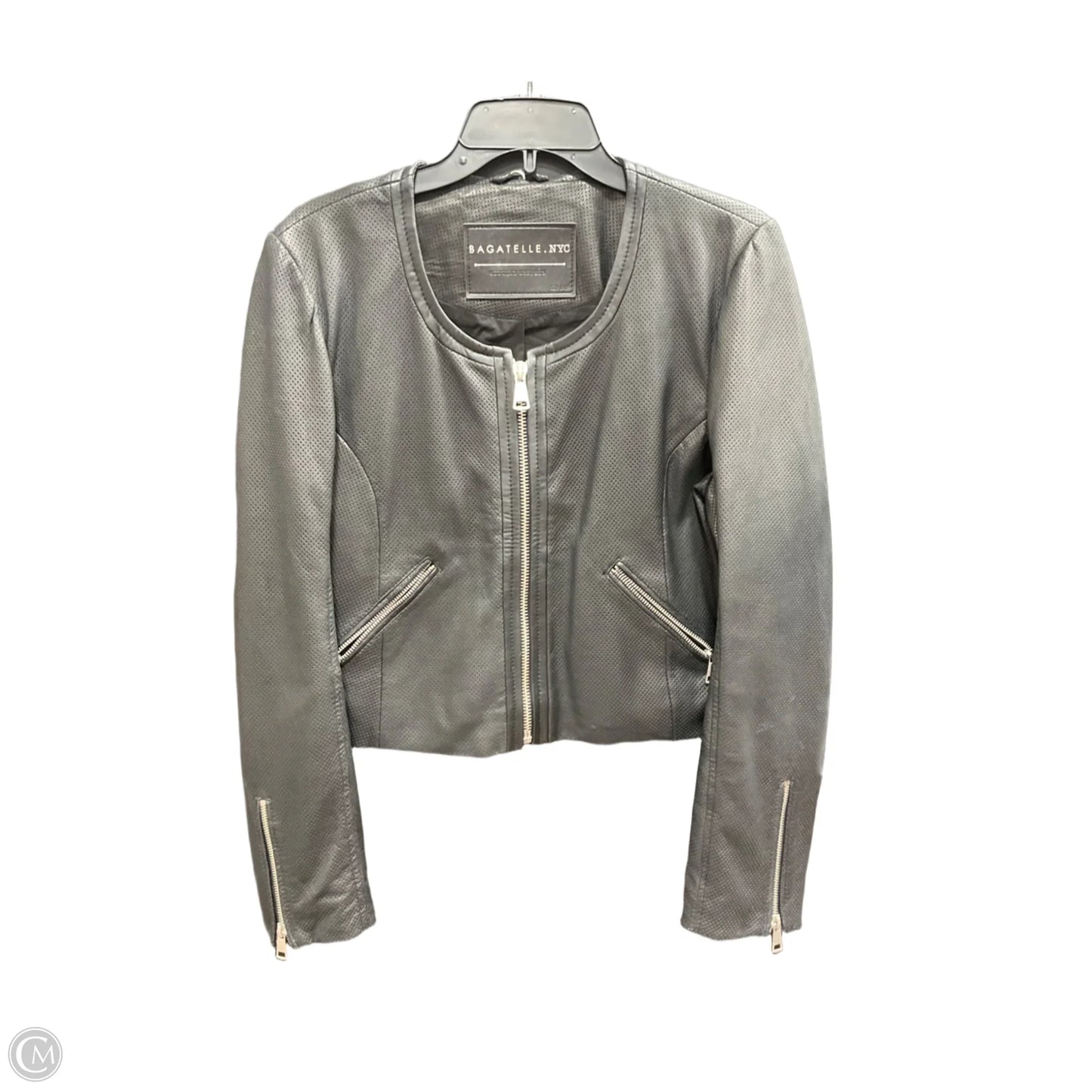 Jacket Leather By Cmc In Black, Size: L