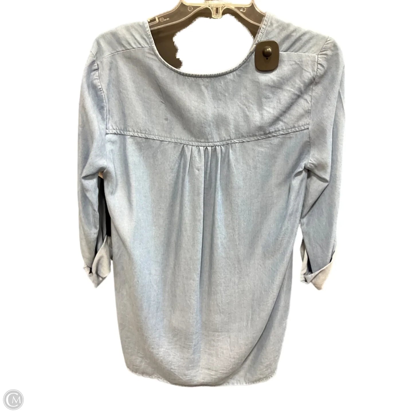 Top Long Sleeve By Karen Kane In Blue, Size: Xs
