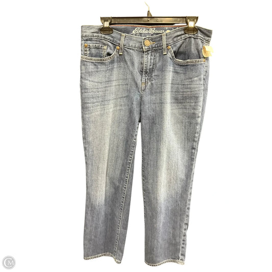 Jeans Cropped By Eddie Bauer In Blue Denim, Size: 6