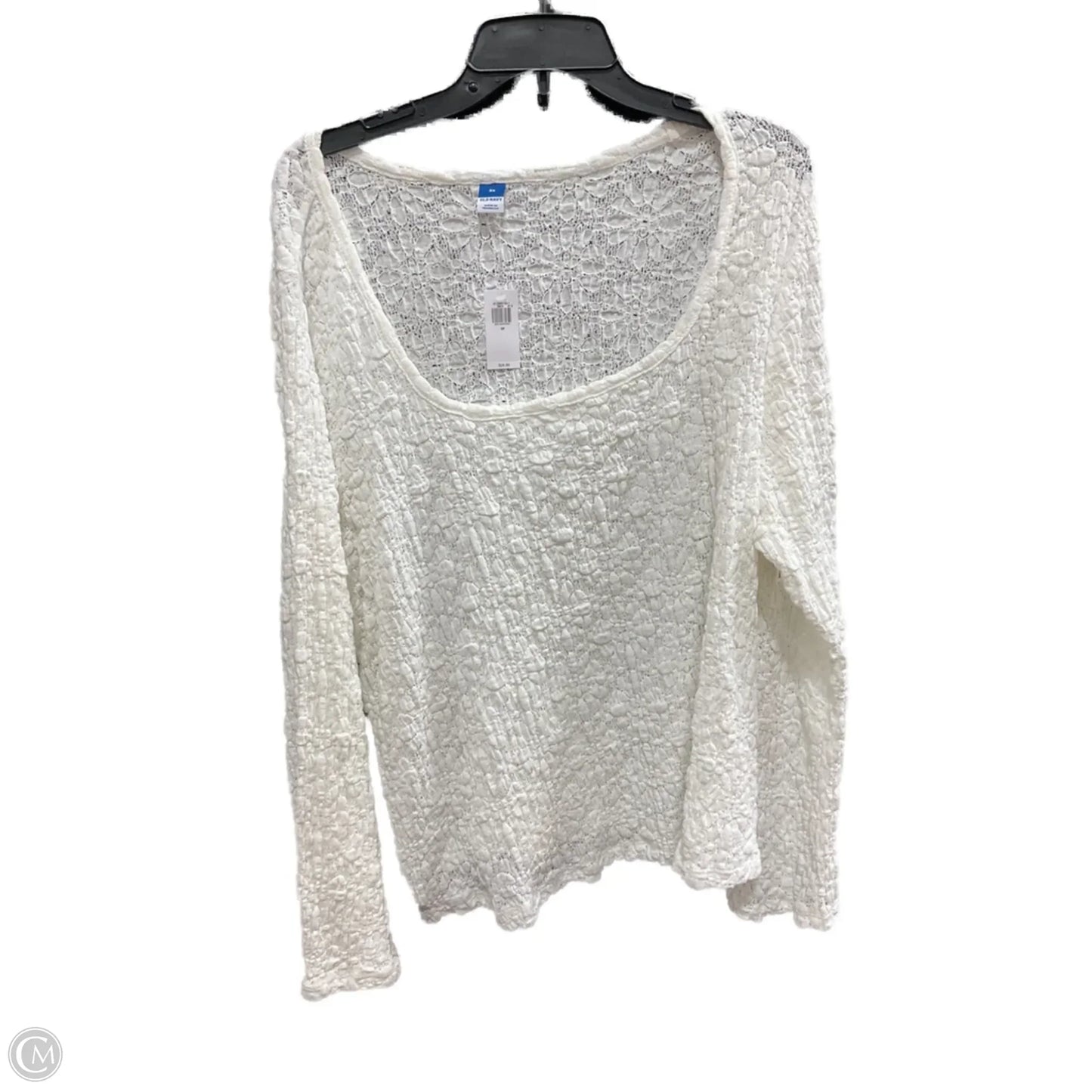 Top Long Sleeve By Old Navy In White, Size: 3x