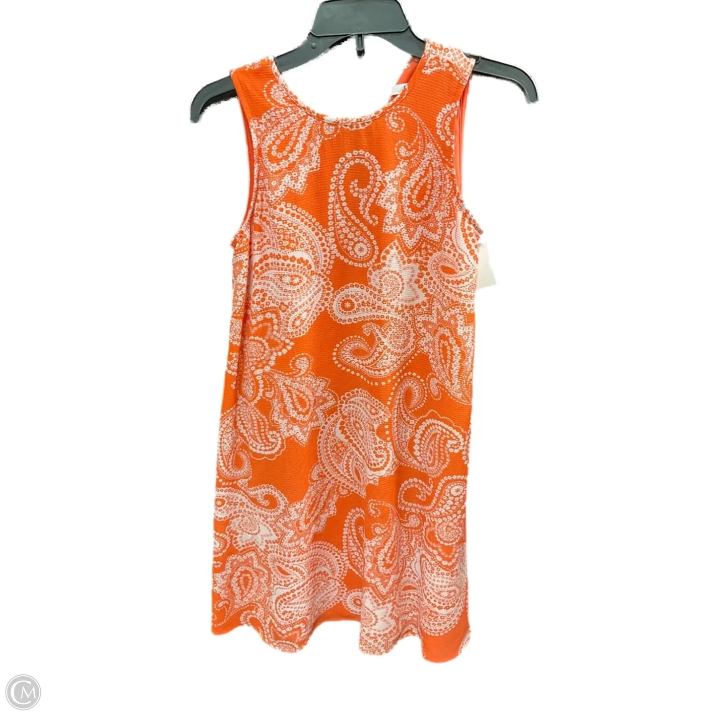 Dress Casual Short By Studio 1 In Orange & White, Size: 4
