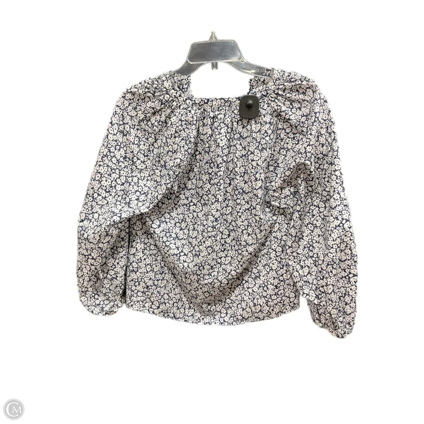 Top Long Sleeve By Old Navy In Blue & White, Size: Xs