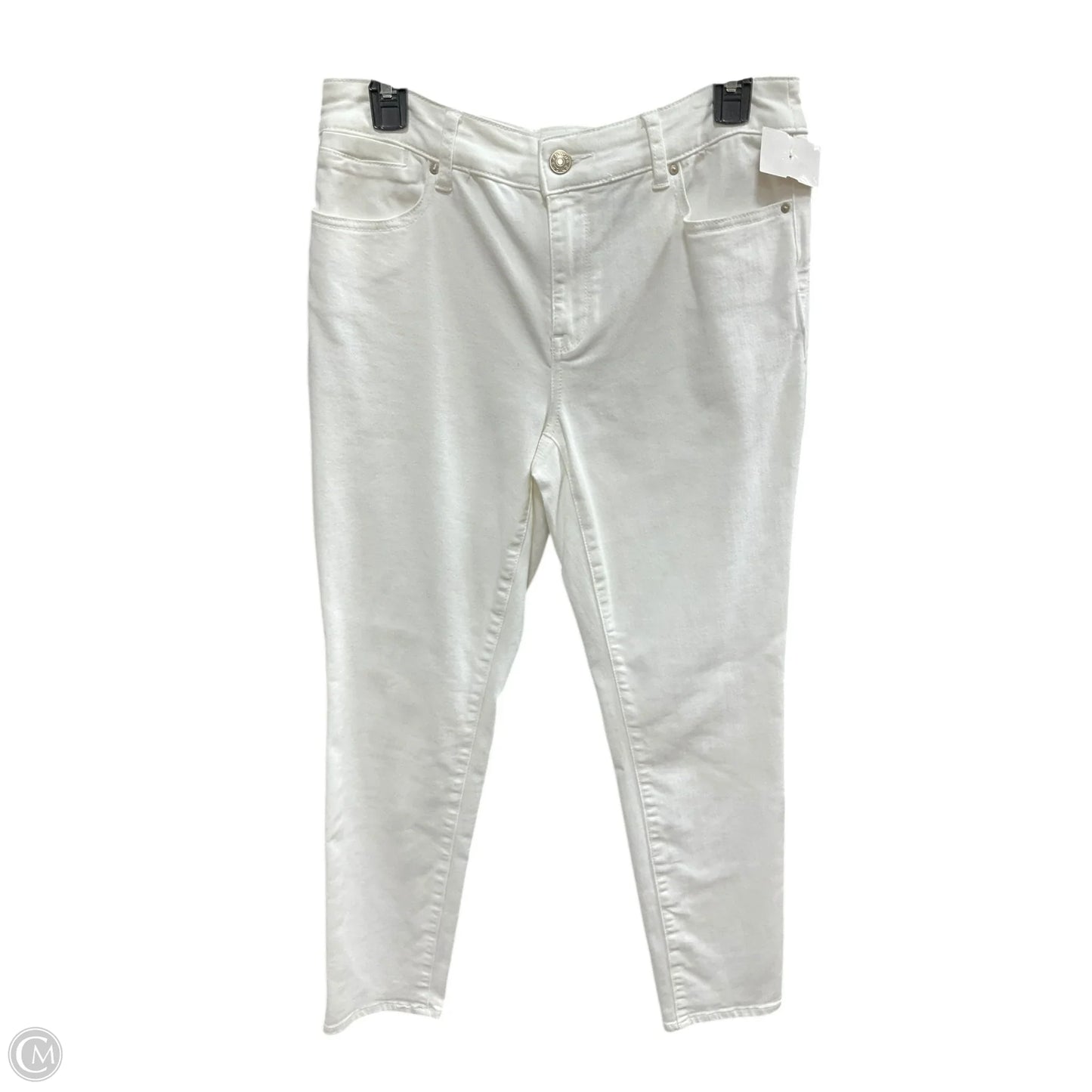 Jeans Jeggings By Chicos In Cream Denim, Size: 6