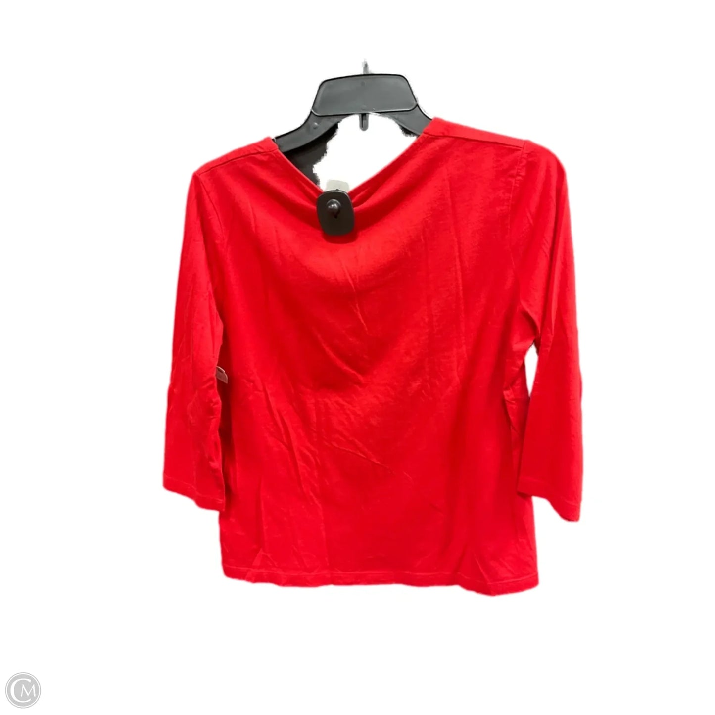 Top Long Sleeve Basic By Talbots In Red, Size: L