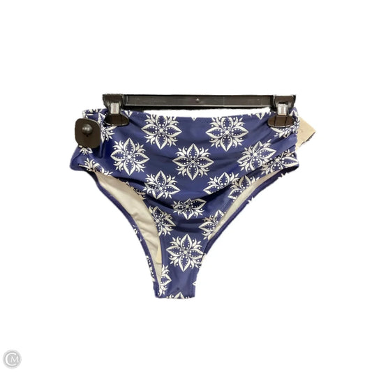 Swimsuit Bottom By Cupshe In Blue & White, Size: L