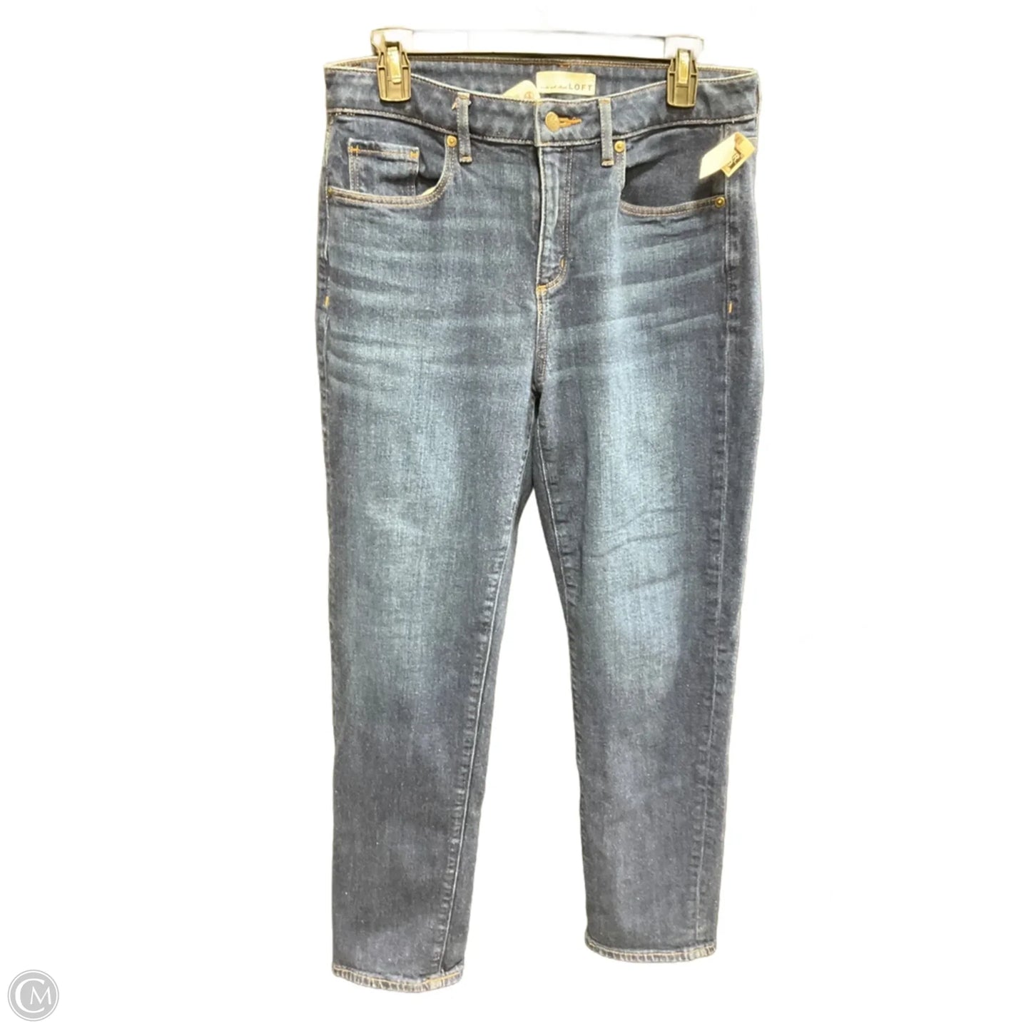 Jeans Straight By Loft In Blue Denim, Size: 8