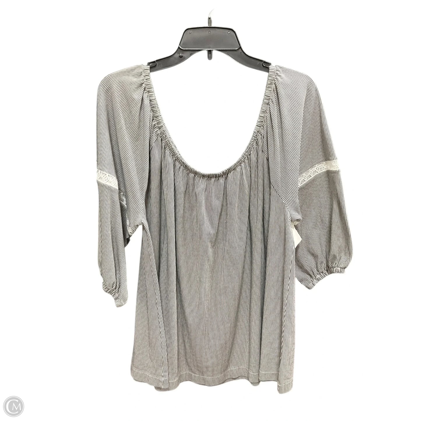 Top 3/4 Sleeve By Lane Bryant In Striped Pattern, Size: 26