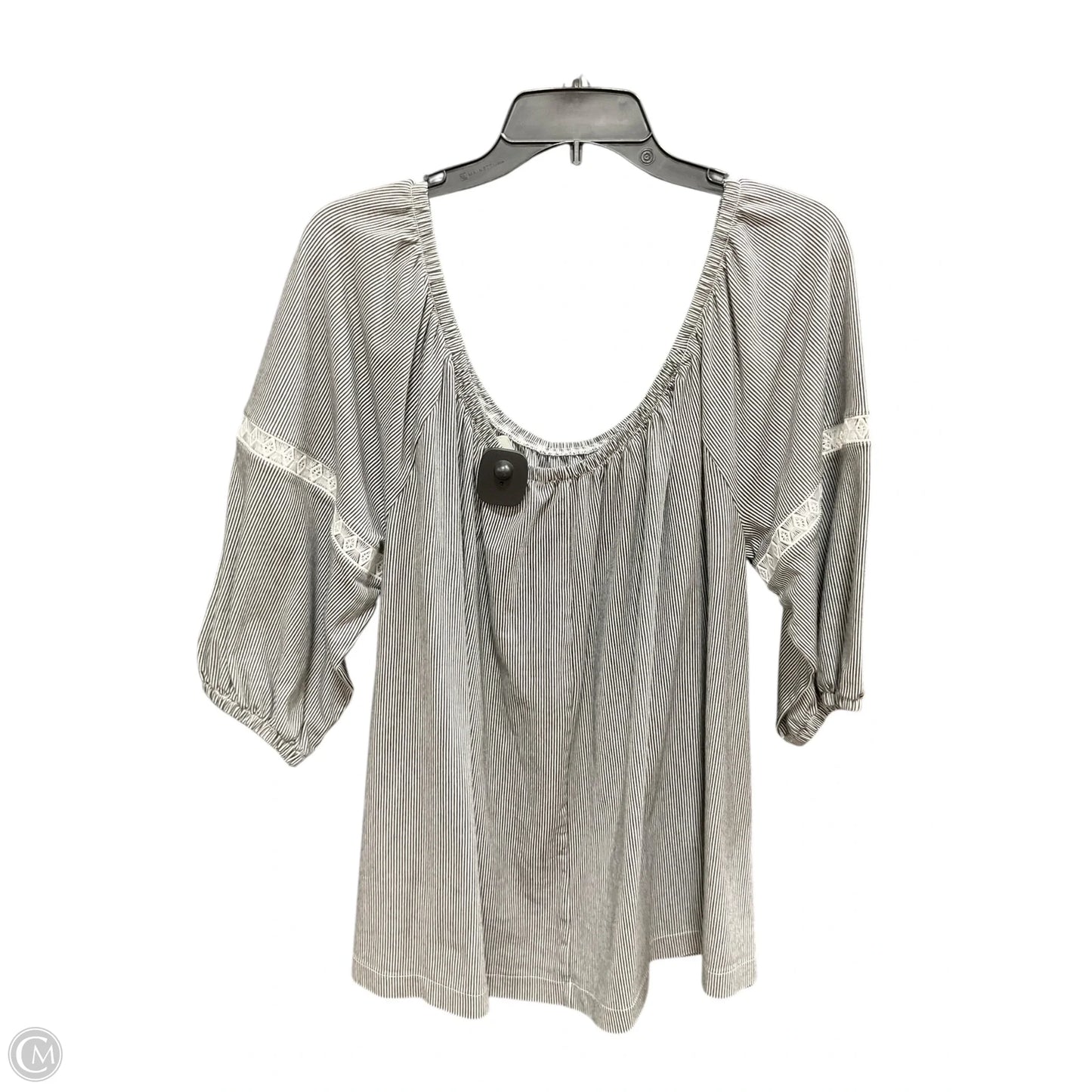 Top 3/4 Sleeve By Lane Bryant In Striped Pattern, Size: 26