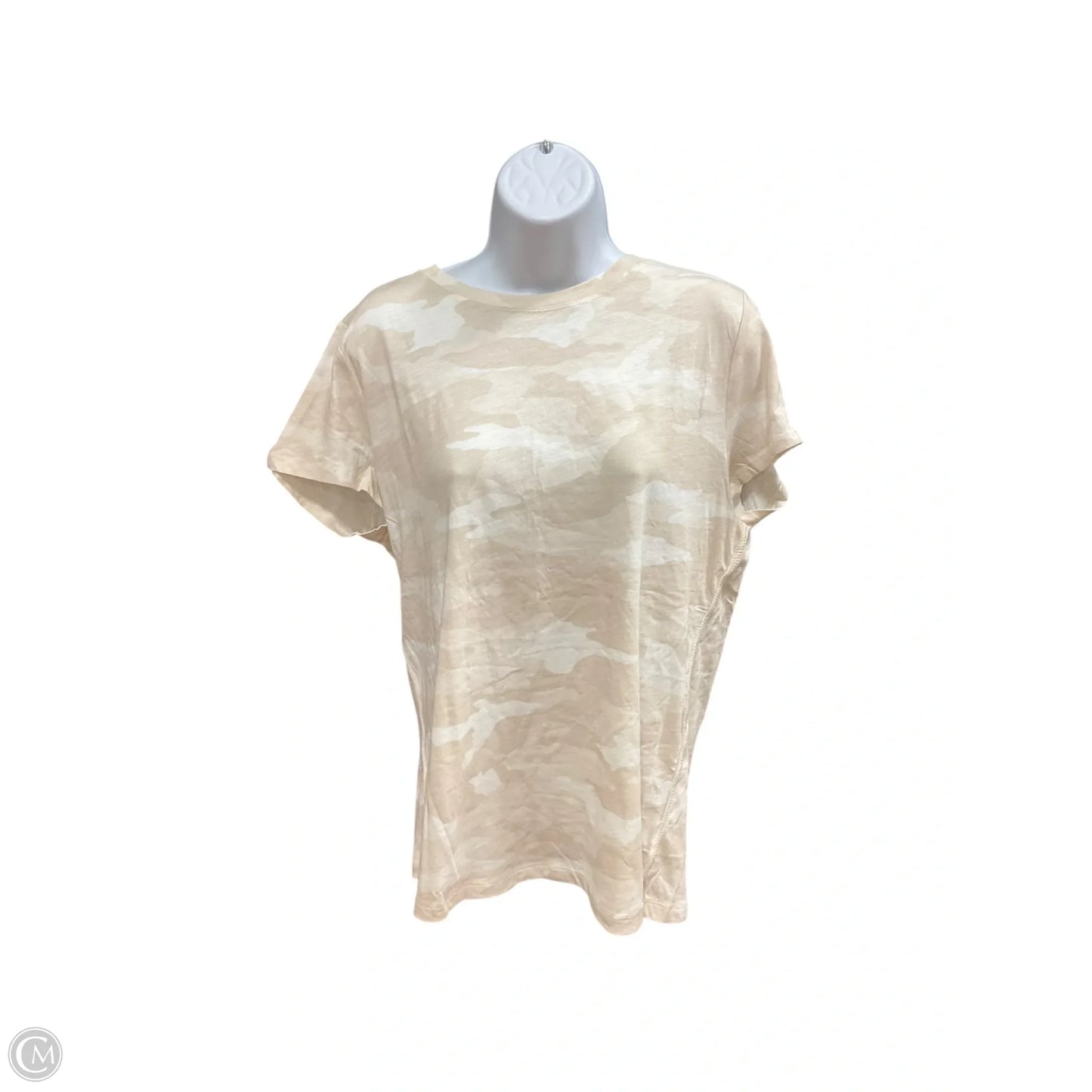 Athletic Top Short Sleeve By Athleta In Camouflage Print, Size: L