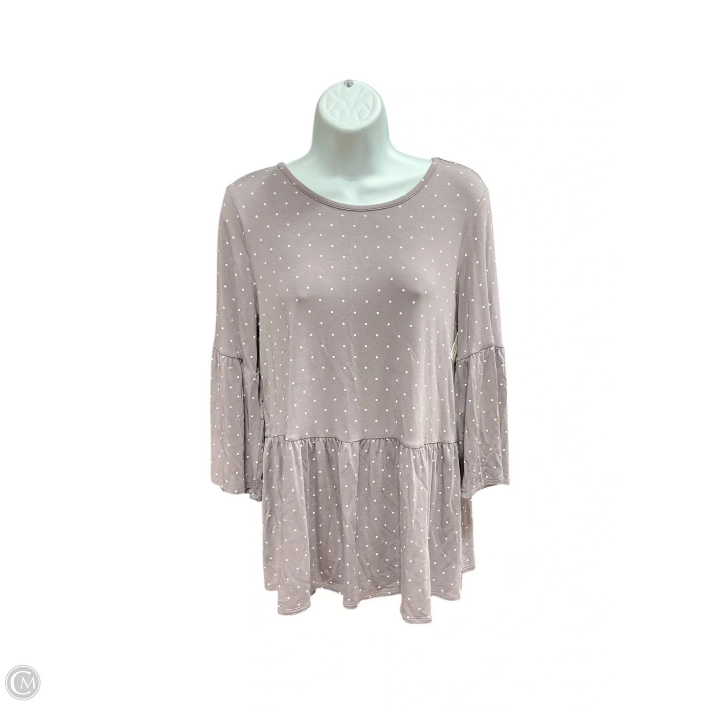 Top Long Sleeve By Matilda Jane In Polkadot Pattern, Size: M