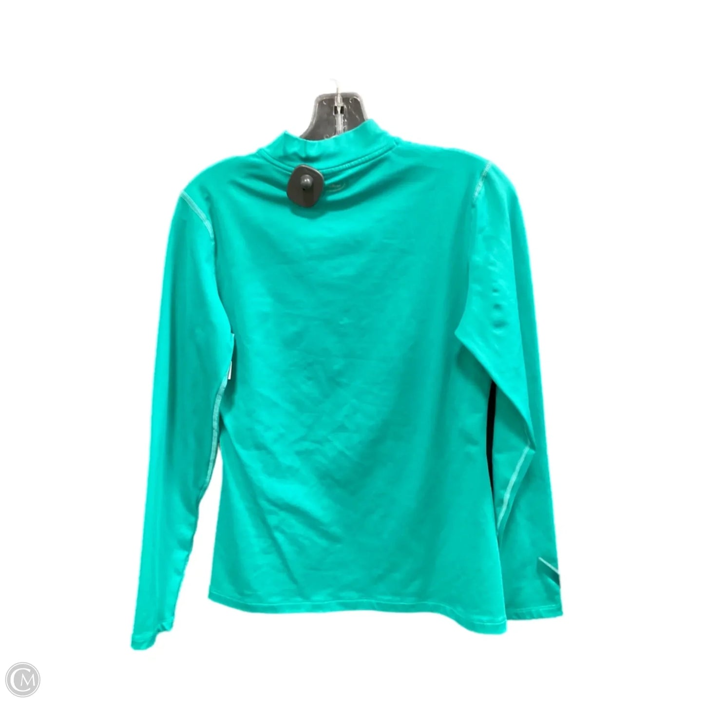 Athletic Top Long Sleeve Crewneck By Under Armour In Teal, Size: L