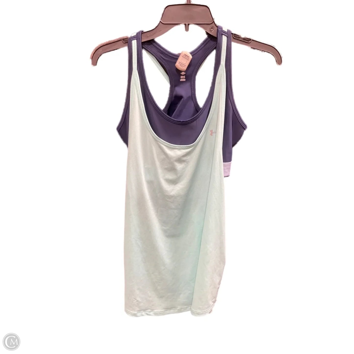 Athletic Tank Top By Under Armour In Teal, Size: L