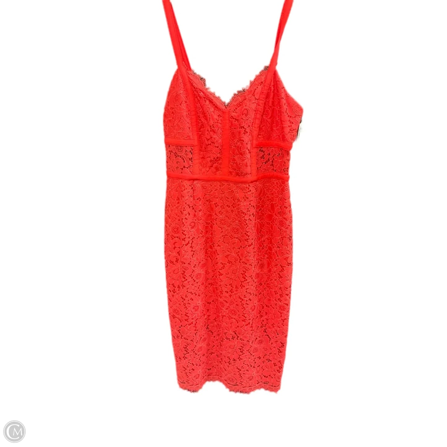 Dress Casual Midi By Express In Coral, Size: 4