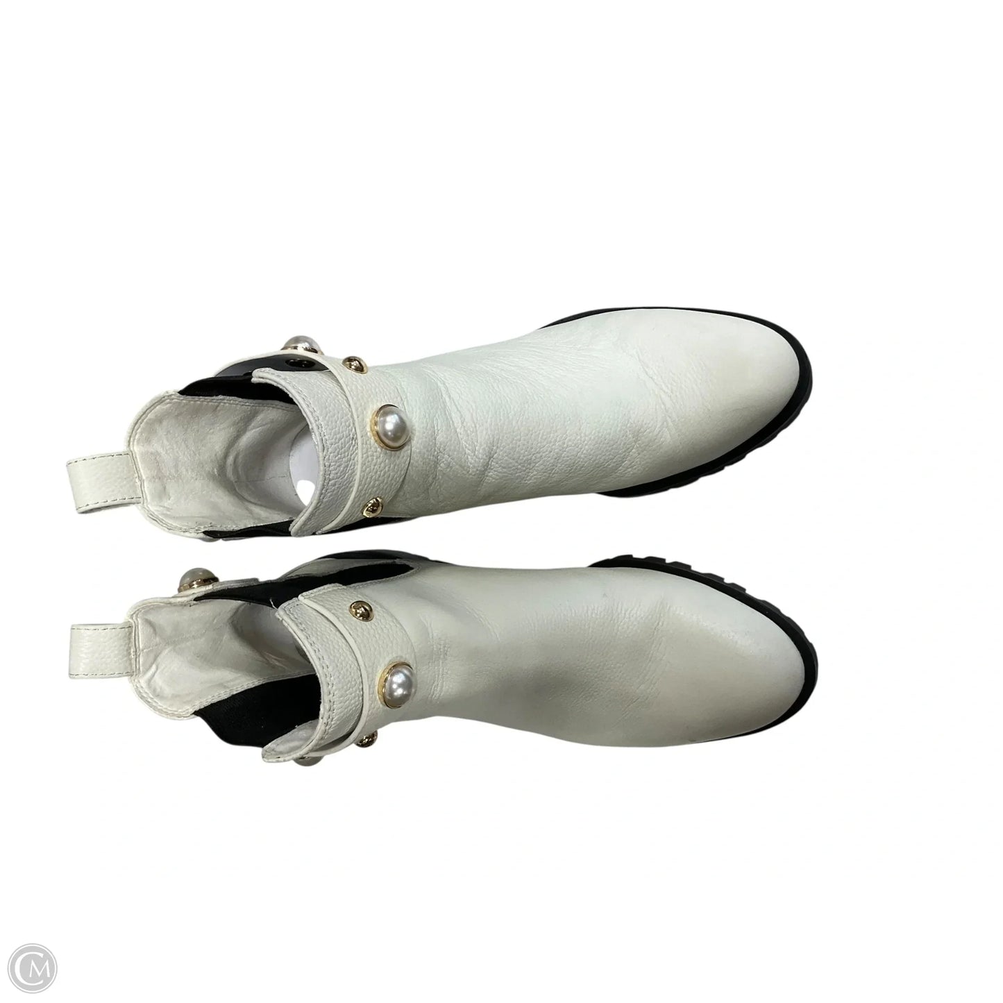 Boots Designer By Karl Lagerfeld In White, Size: 9