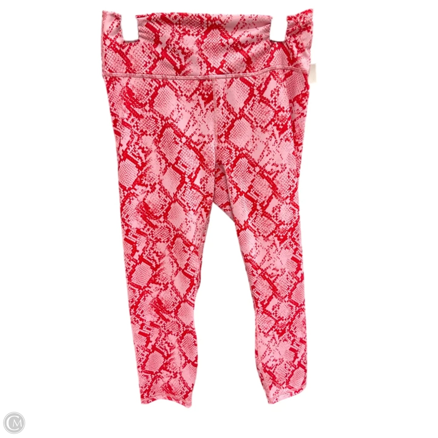 Athletic Leggings By Fabletics In Pink & Red, Size: L
