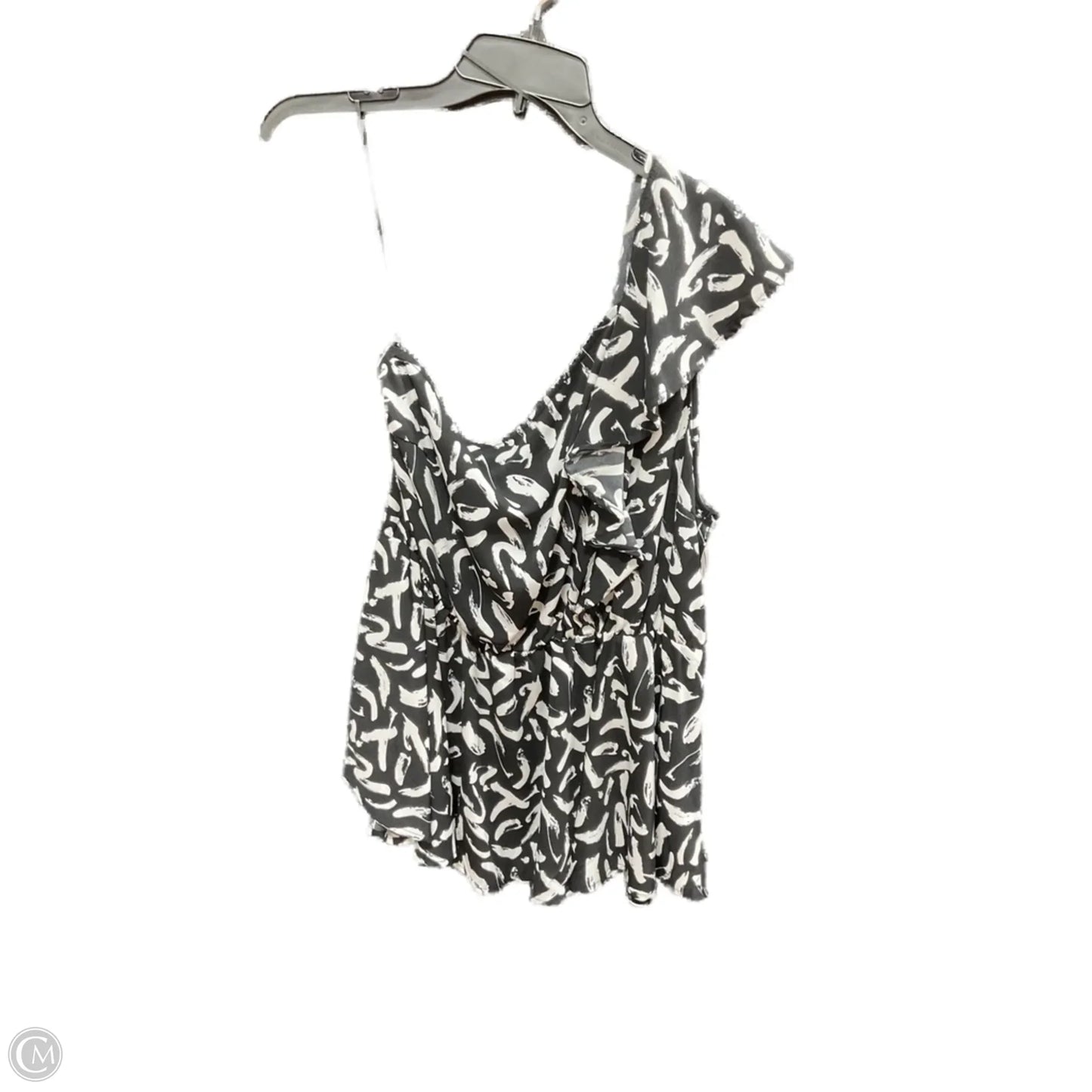 Top Sleeveless By Gilli In Black & White, Size: 1x
